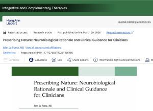 Prescribing Nature: My New Peer-Reviewed Paper on the Clinical Science of Outdoor Rx