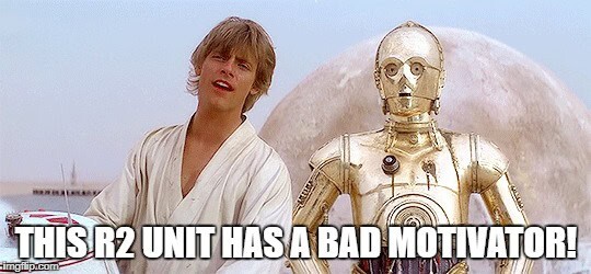 This R2 unit has a bad motivator.