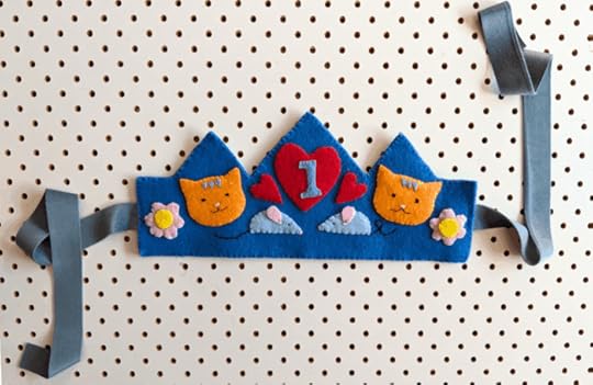 June's first birthday crown (made by me!)