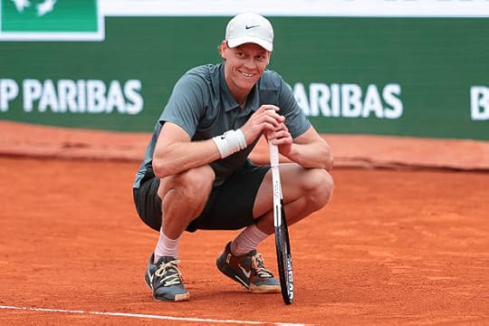 Jannik Sinner of Italy celebrates winning against Carlos Alcaraz of Spain in the Men's Final on day 8 of the Rolex Monte-Carlo Masters 2026, an ATP...