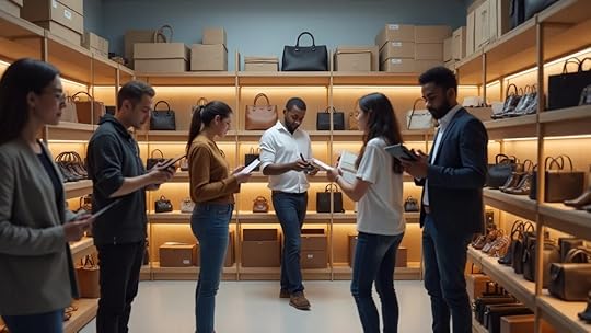 Diverse team auditing inventory for a fashion accessories brand—a foundational step in any e-commerce growth strategy for small businesses.