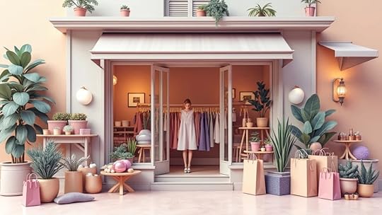 Collage of boutique storefront, online shop, and curated marketplace—interlinked for the best sales channel strategy for women-led accessory brands.