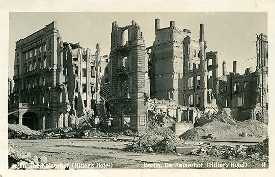 Postcard - ruins of Hotel Kaiserhof, Berlin post-war (Wikimedia Commons)