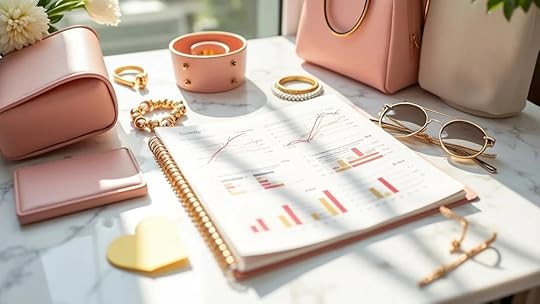 Modern still life with fashion accessories and business tools, illustrating profit-first e-commerce growth strategy for women entrepreneurs