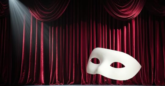 Curtains and mask image for He Was Not Himself