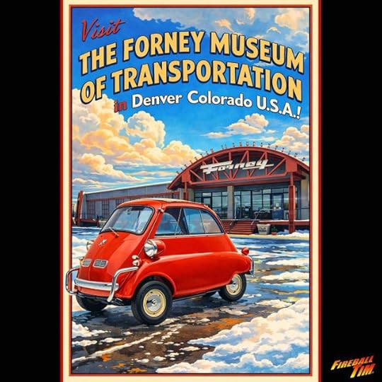 Vintage Travel Poster Art by Fireball Tim