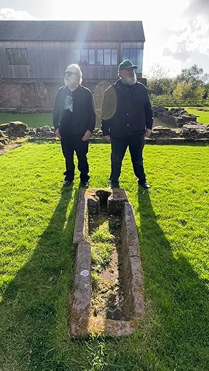 “The empty stone coffins of forgotten Abbots [...] solid blocks of local stone hollowed to the austerest outline of the human body with a round resting place for the head” photo by Ned Cross