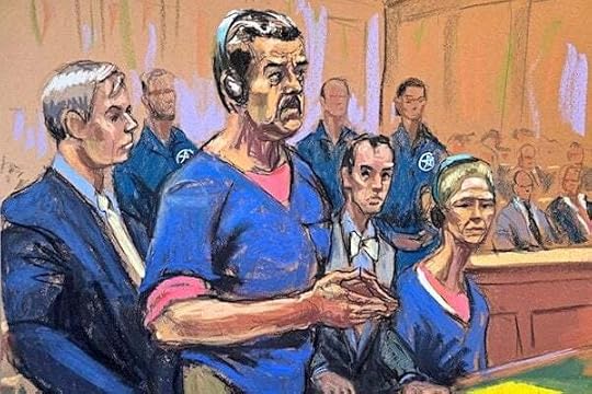 Venezuelan dictator Nicolas Maduro and his wife, Cilia Flores, appear in federal court in New York City on Monday, Jan. 5, 2026 (Courtroom sketch)