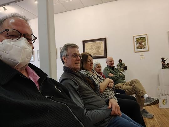 a selfie showing some participants of the Straw Dog Writers Guild retreat participants