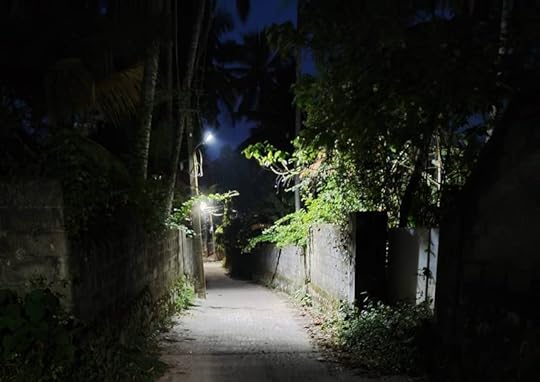 Kazhakoottum early morning view - Darkness can't scare away a girl on a mission.