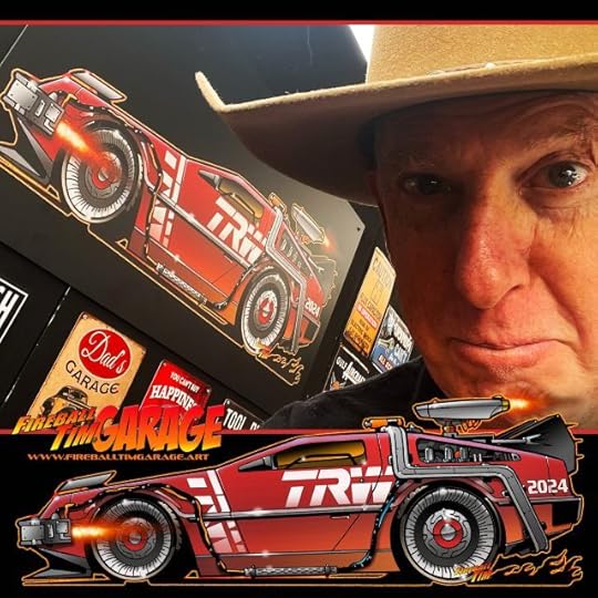 Delorean Art by Fireball Tim