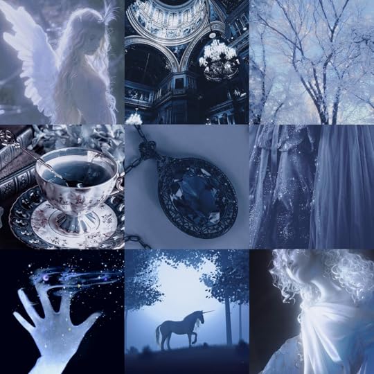 blue angelic unicorn moodboard | Mood board inspiration, Color collage ...