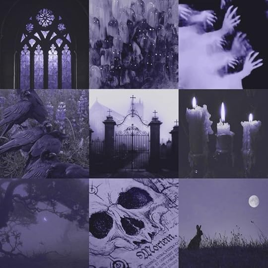purple gothic ghost moodboard