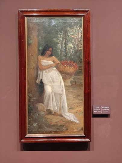 A Flower Gatherer, a Painting by Ravi Varma