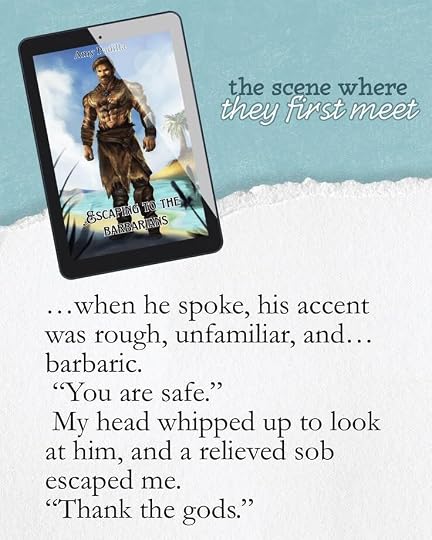 This may contain: an image of a book with the title in it and some text below that reads,'when he spoke, his accent was rough, unfamiliar, and baracric you are