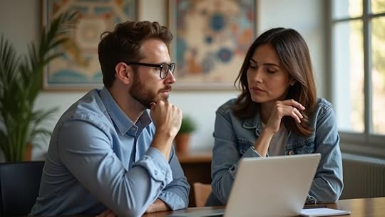 Christian entrepreneur consults with advisor about 5 exit strategies in modern office