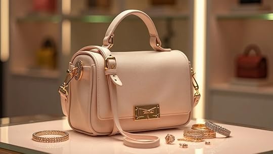business valuation in Austin: Luxury handbag and jewelry displayed in a fashion boutique, highlighting the tangible value in accessories brands for women entrepreneurs