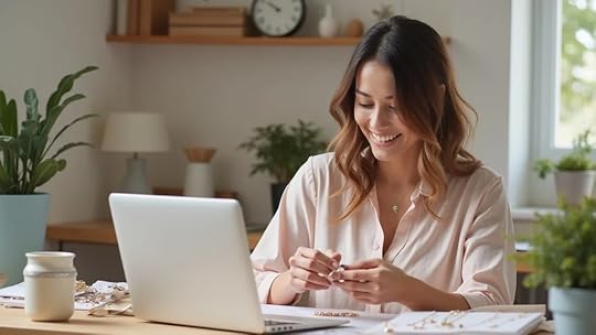 female jewelry entrepreneur packaging online orders to expand business valuation in Austin through e-commerce initiatives