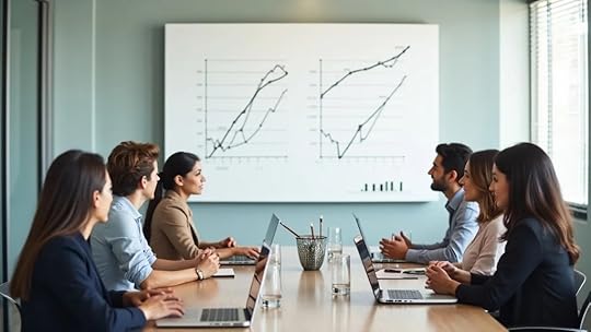 business valuation services for Dallas fashion brands - Diverse team reviewing comparison table of valuation providers in a Dallas boardroom