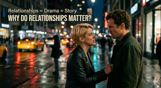 Picture of a man and woman arguing in a street, illustrating the tension of relationships in thrillers