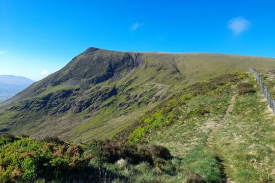 The eastern side of Lonscsale Fell, with a nobbly point at the top that is Lonscale Pike