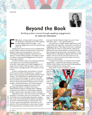 Check out the latest issue of WRITE magazine - put out by @thewritersunionofcanada for my feature article on: BEYOND THE BOOK - Building Author Income Through Speaking Engagments. I have a bit of experience in this field because of @authorsbooking but I also called on three great Canadian #kidlit speaking-engagement-experts @martychanwriter @sadesmith_author @mireille.messier for their advice to those looking to diversify their writer income. TWUC members who have opted in to receive a print copy of the magazine will get the Spring 2026 issue by mail. Members can also access the magazine online by logging in to the TWUC Member Portal. For some - writing books isn't enough to pay the bills. Thoughts?...