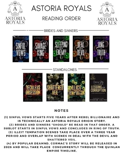 Deborah Garland Royal Astoria Reading Order