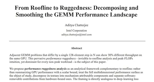 Beyond Roofline: Mapping and smoothing GPU Performance Ruggedness by Intel