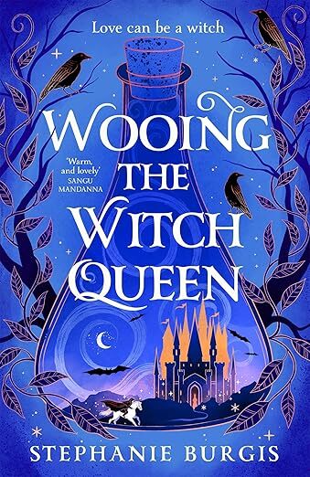 Blue cover with fantasy imagery of a castle and a potion bottle. The title text is in white. 