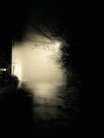 Dark foggy passageway