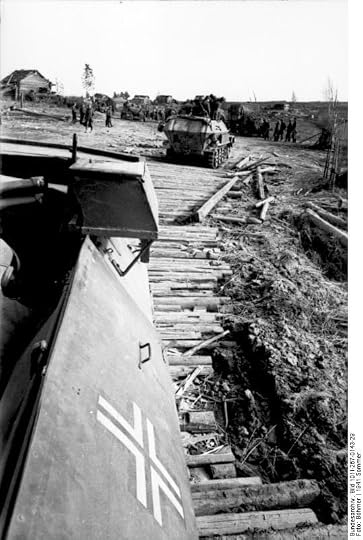 German Army SdKfz. 251 halftrack vehicles advancing toward the Soviet border in preparation for invasion, 21 Jun 1941 (German Federal Archive: Bild 101I-267-0143-29)