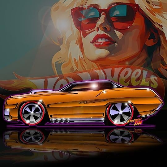 Fireball Tim Hot Wheels Art