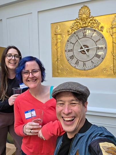 Me, Remy and Phoenix sharing gravity at a fundraiser for Stone Soup PDX!