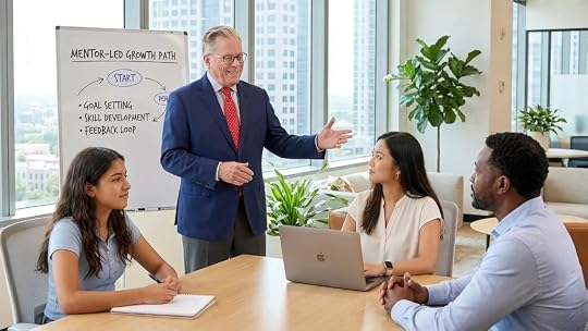 optimistic business owner reviewing financial documents to improve exit multiple for small businesses