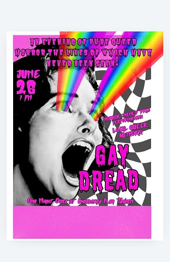 Collage of a person in black and white with rainbow rays shooting out of their eyes while shouting 
