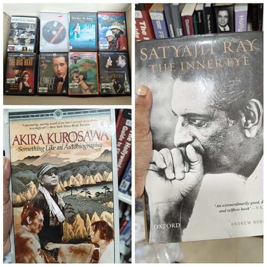 Glimpses from Kerala Chalachithra Academy. In frame, books about Satyajit Ray and Akira Kurosawa. 
