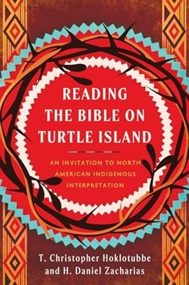 Colours of red, orange, brown, white. Circles including a crown of thorns surround the title 