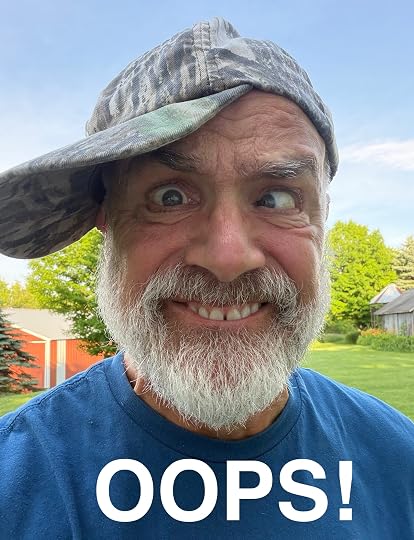 Photo of Mike with his had on sideways, making a funny face, and saying 