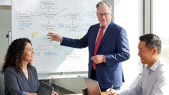 Deliberate business owner reviewing a coaching checklist in an organized workspace - choosing a small business growth coach