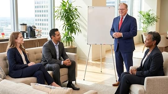 small business growth coach for entrepreneurs consulting with a diverse small business owner in a modern co-working office, friendly and encouraging collaboration