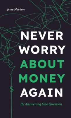 Black book cover with the title Never Worry About Money Again