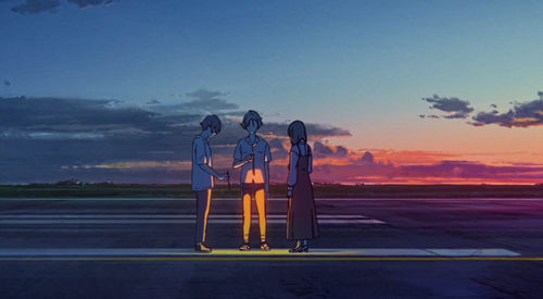 lighting sparklers on the abandoned runway