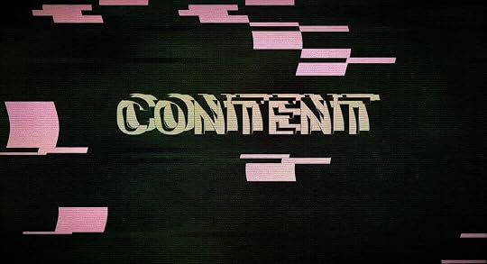 Distorted text that reads content on a dark background