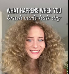 dry brushing curls