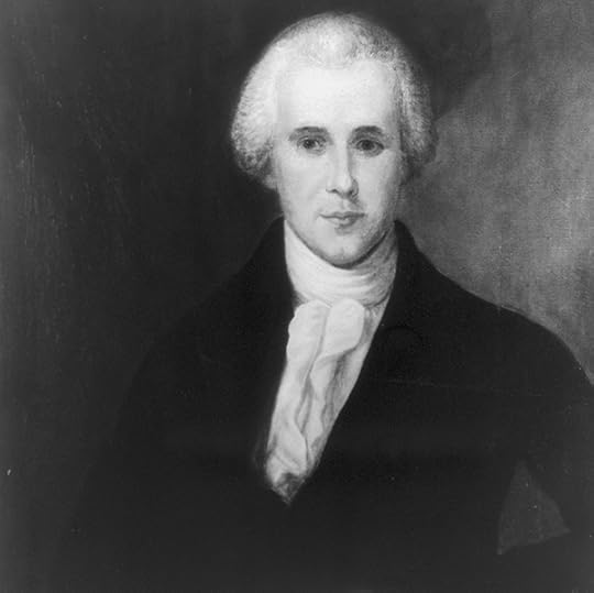 Black and white photo of a portrait of William Bradford, one-half length, facing forward.