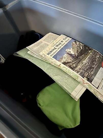 Hat bin with maps