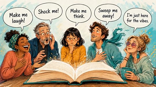 What job do readers hire a book to read? To make them laugh? Shock them? Sweep them away? Or something else?