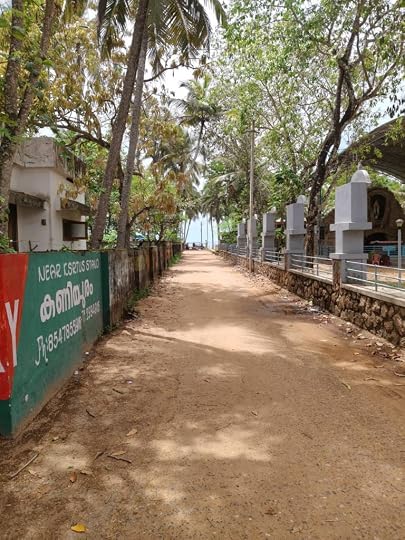 The path leading to the St Andrew's Beach near Menamkulam