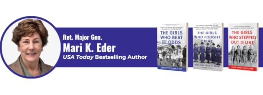 Header with a photo of Mari K. Eder on the left, the text
