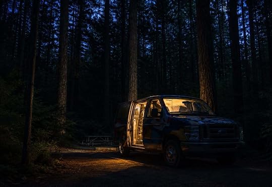 May be an image of campsite and van